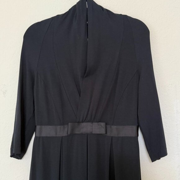 Antonio Melani Black Knitted Dress with 3/4 Sleeves for Office Elegant size S - Picture 3 of 16